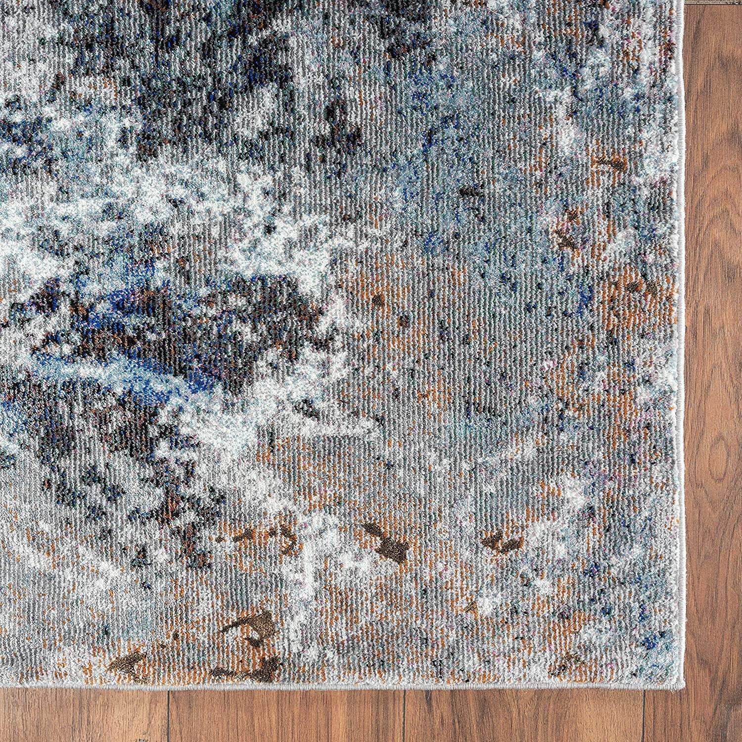 5' X 8' Gray Abstract Foliage Area Rug - Homeroots - Flyclothing LLC