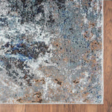 8' X 10' Gray Abstract Foliage Area Rug - Homeroots - Flyclothing LLC