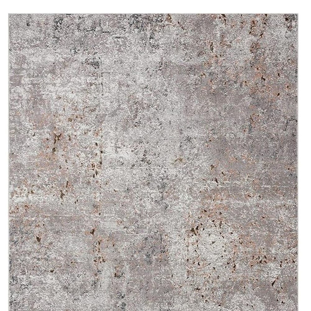 5' X 8' Light Gray Modern Abstract Area Rug - Homeroots