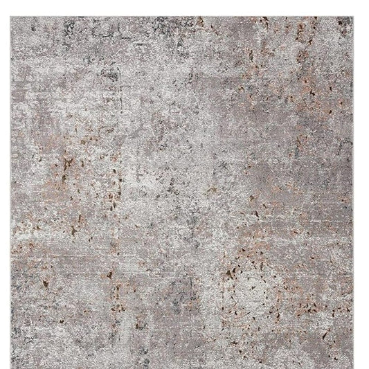 5' X 8' Light Gray Modern Abstract Area Rug - Homeroots