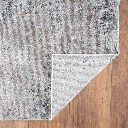 5' X 8' Light Gray Modern Abstract Area Rug - Homeroots
