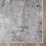 5' X 8' Light Gray Modern Abstract Area Rug - Homeroots