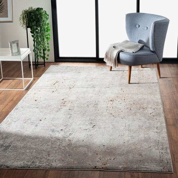 8' X 10' Light Gray Modern Abstract Area Rug - Homeroots - Flyclothing LLC