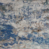 8' X 10' Blue and Gray Abstract Earth Area Rug - Homeroots - Flyclothing LLC