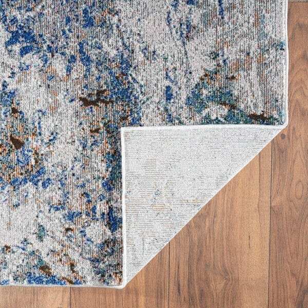 8' X 10' Blue and Gray Abstract Earth Area Rug - Homeroots - Flyclothing LLC