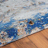 8' X 10' Blue and Gray Abstract Earth Area Rug - Homeroots - Flyclothing LLC