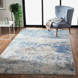 8' X 10' Blue and Gray Abstract Earth Area Rug - Homeroots - Flyclothing LLC