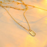 18K Gold-Plated Double Layered Necklace - Trendsi - Flyclothing LLC