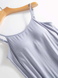 Scoop Neck Midi Cami Dress with Bra - Trendsi - Flyclothing LLC