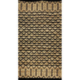 5' X 7' Tan and Black Hand Woven Area Rug - Homeroots