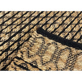 5' X 7' Tan and Black Hand Woven Area Rug - Homeroots - Flyclothing LLC