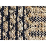 5' X 7' Tan and Black Hand Woven Area Rug - Homeroots