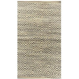 2' X 5' Tan and Gray Hand Woven Area Rug - Homeroots