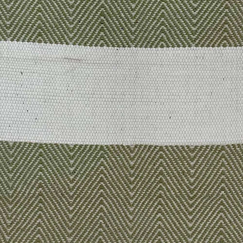 2' X 4' Green and White Hand Woven Area Rug - Homeroots - Flyclothing LLC