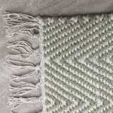 2' X 4' Green and White Hand Woven Area Rug - Homeroots - Flyclothing LLC