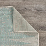 8' X 10' Gray Leaves Indoor Outdoor Area Rug - Homeroots