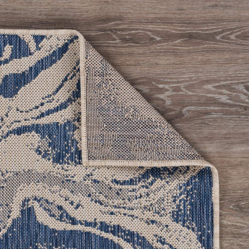 5' X 7' Blue And Gray Indoor Outdoor Area Rug - Homeroots - Flyclothing LLC
