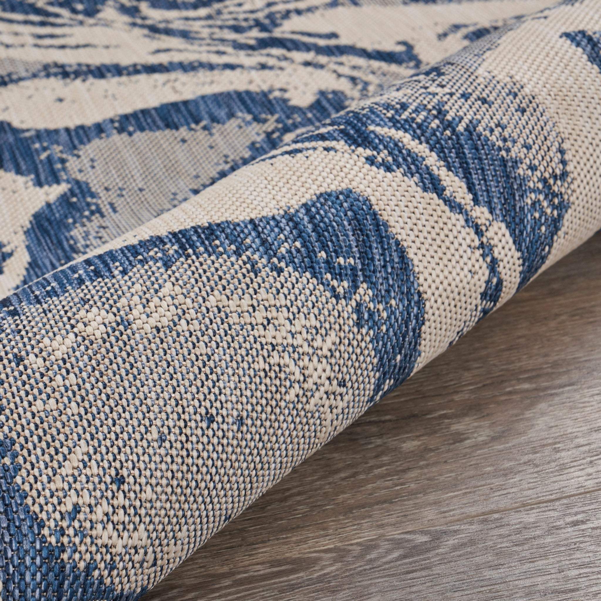 5' X 7' Blue And Gray Indoor Outdoor Area Rug - Homeroots - Flyclothing LLC