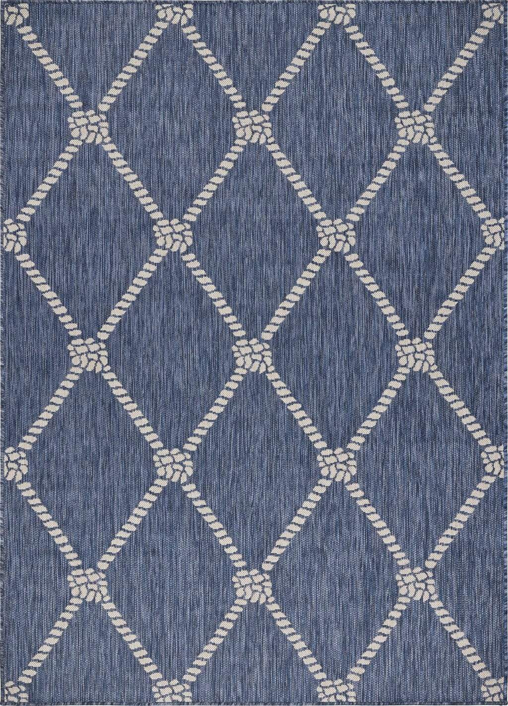 5' X 7' Blue And Gray Indoor Outdoor Area Rug - Homeroots - Flyclothing LLC
