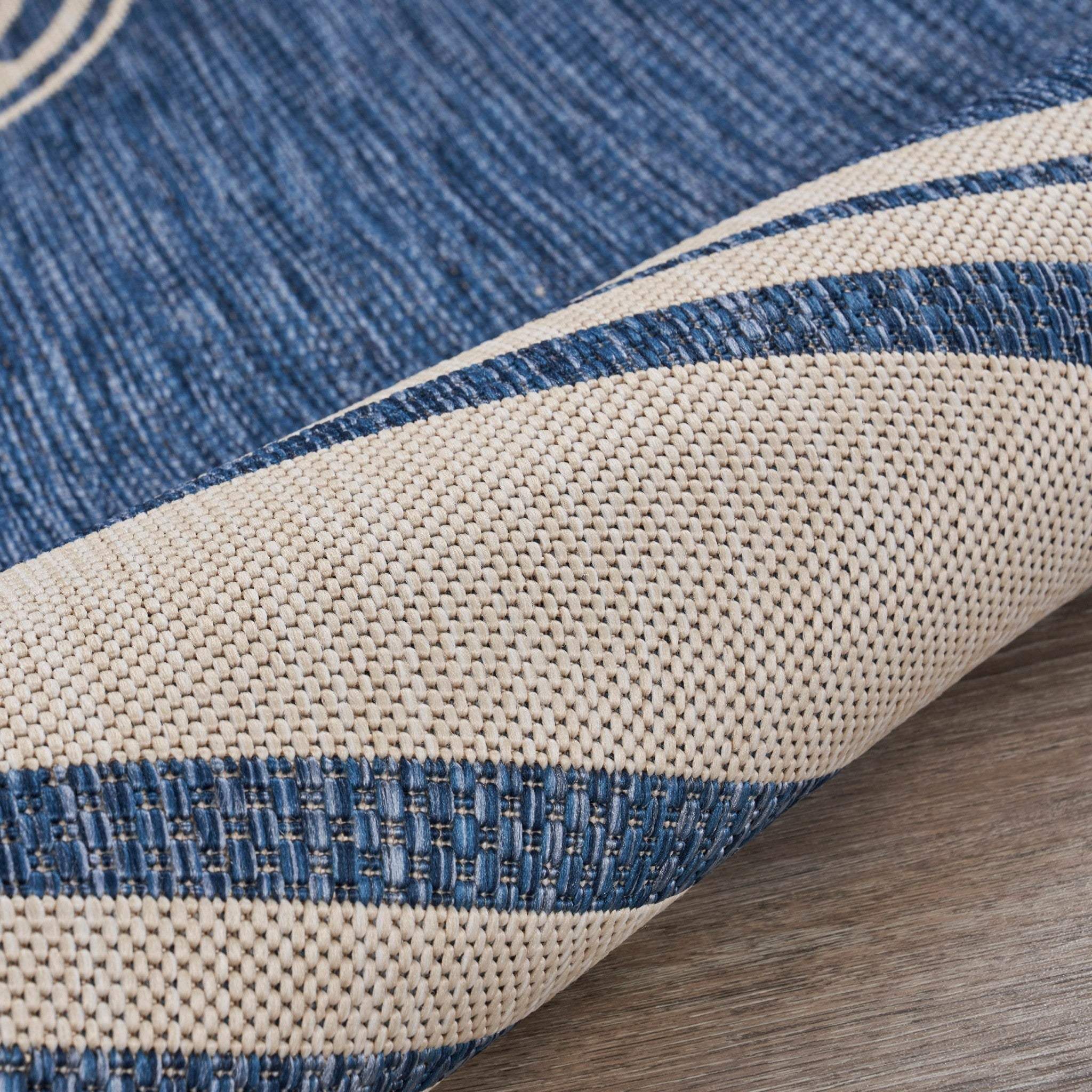 3' X 5' Blue And Gray Indoor Outdoor Area Rug - Homeroots - Flyclothing LLC