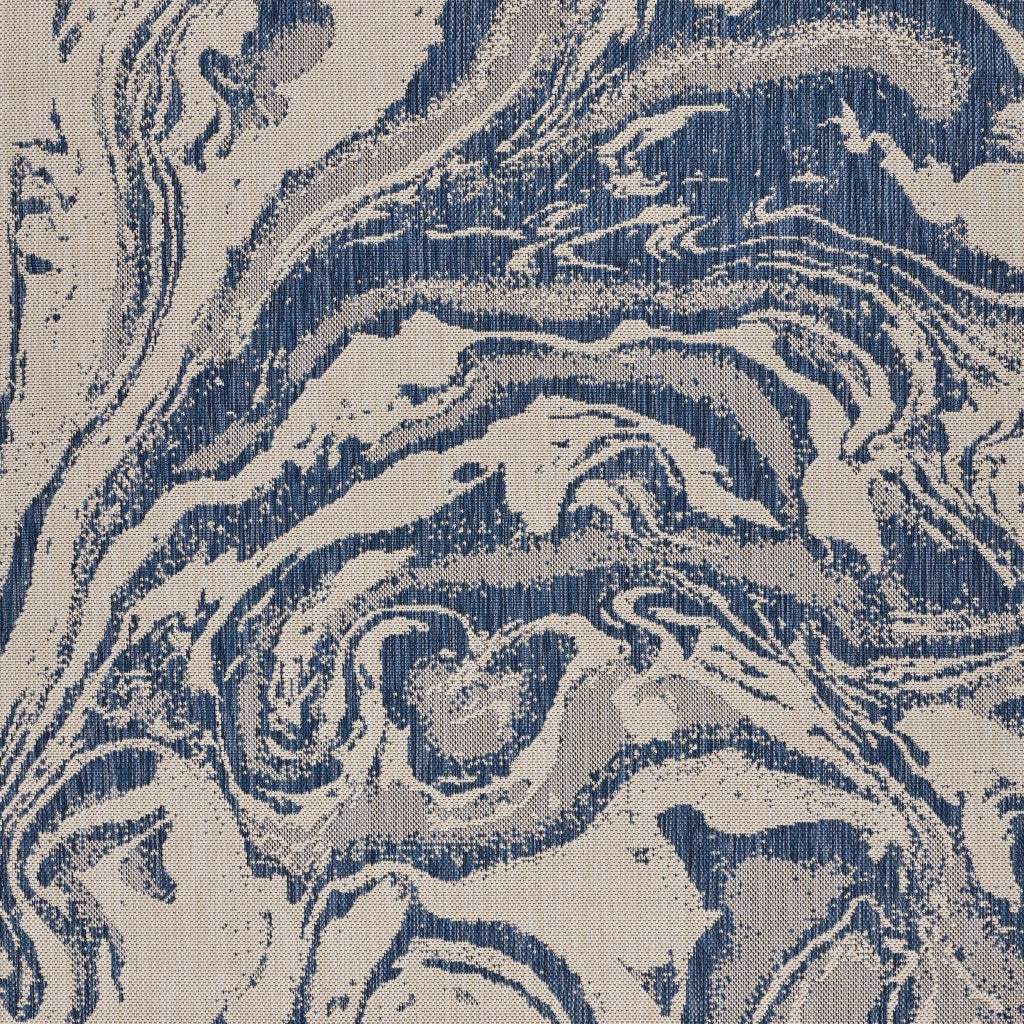 2' X 3' Blue And Gray Indoor Outdoor Area Rug - Homeroots - Flyclothing LLC