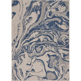 3' X 5' Blue And Gray Indoor Outdoor Area Rug - Homeroots
