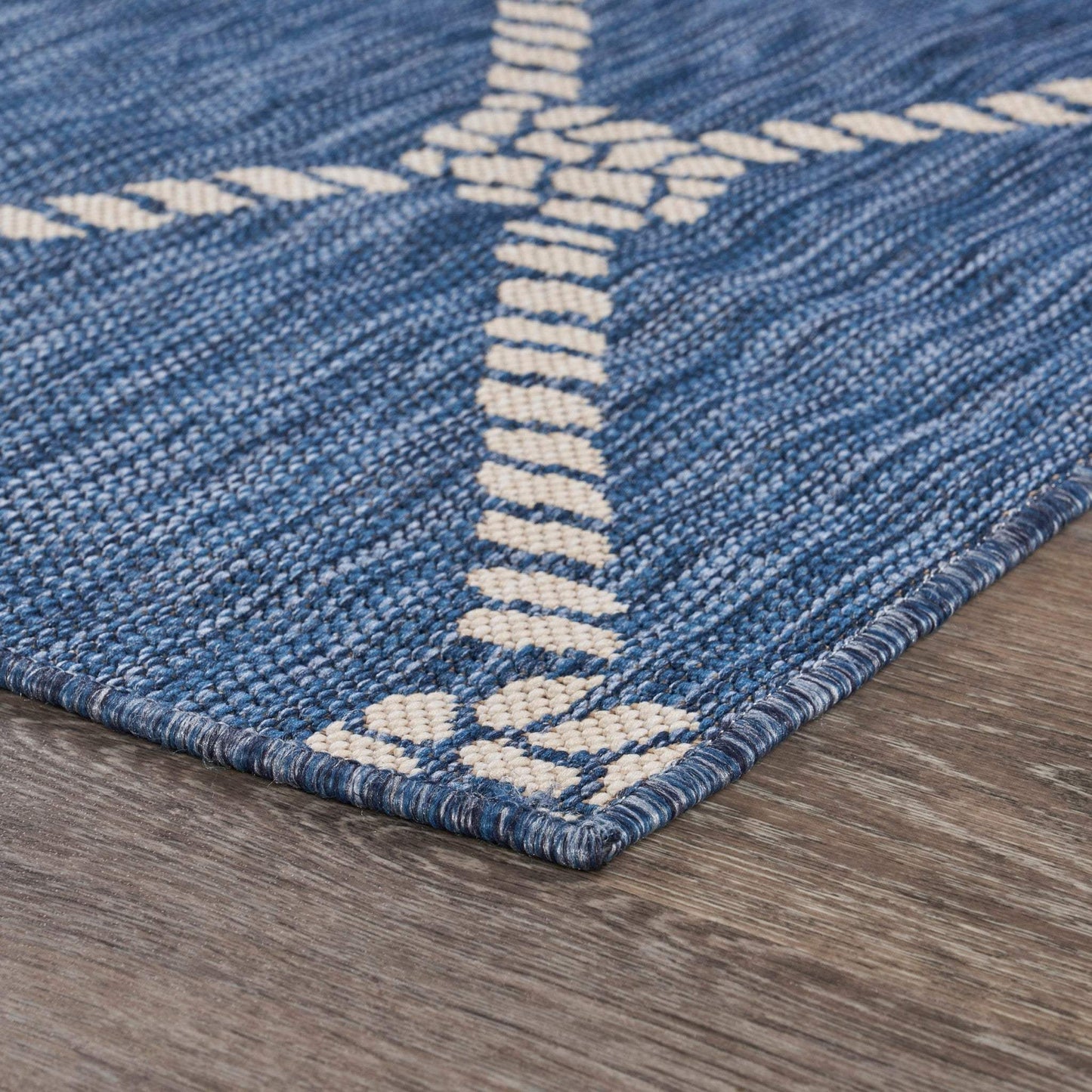 3' X 5' Blue And Gray Indoor Outdoor Area Rug - Homeroots - Flyclothing LLC