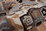 7' Gray and Beige Medallion Area Rug - Homeroots - Flyclothing LLC