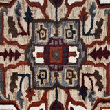 7' Maroon and Gray Medallion Area Rug - Homeroots - Flyclothing LLC