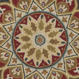 6' Red Round Wool Hand Tufted Area Rug - Homeroots - Flyclothing LLC