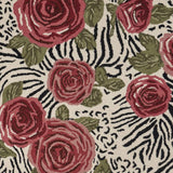 4' Round Red Rose Bed Area Rug - Homeroots - Flyclothing LLC