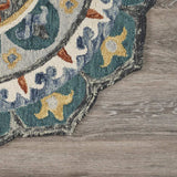 6' Green Round Wool Hand Tufted Area Rug - Homeroots - Flyclothing LLC