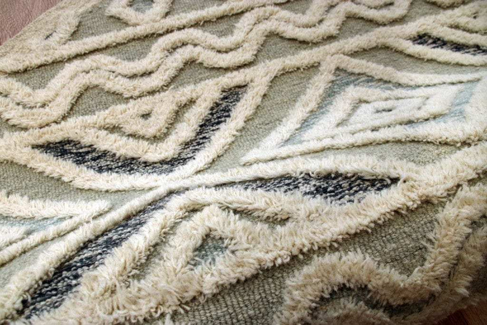 4' Round Cream Modern Geometric Area Rug - Homeroots - Flyclothing LLC