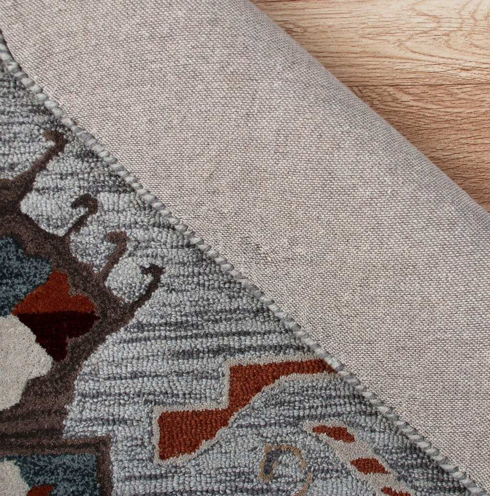 4' Round Terracotta Tribal Area Rug - Homeroots - Flyclothing LLC