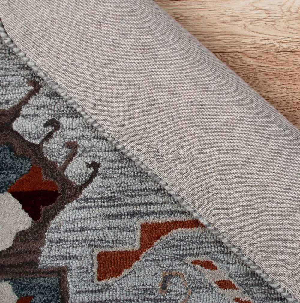 6' Round Terracotta Tribal Area Rug - Homeroots - Flyclothing LLC