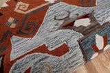 6' Round Terracotta Tribal Area Rug - Homeroots - Flyclothing LLC