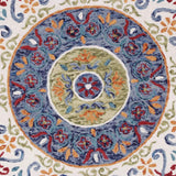 6' Blue And White Round Wool Hand Tufted Area Rug - Homeroots - Flyclothing LLC