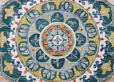 6' Teal Blue Round Wool Hand Hooked Handmade Area Rug - Homeroots - Flyclothing LLC