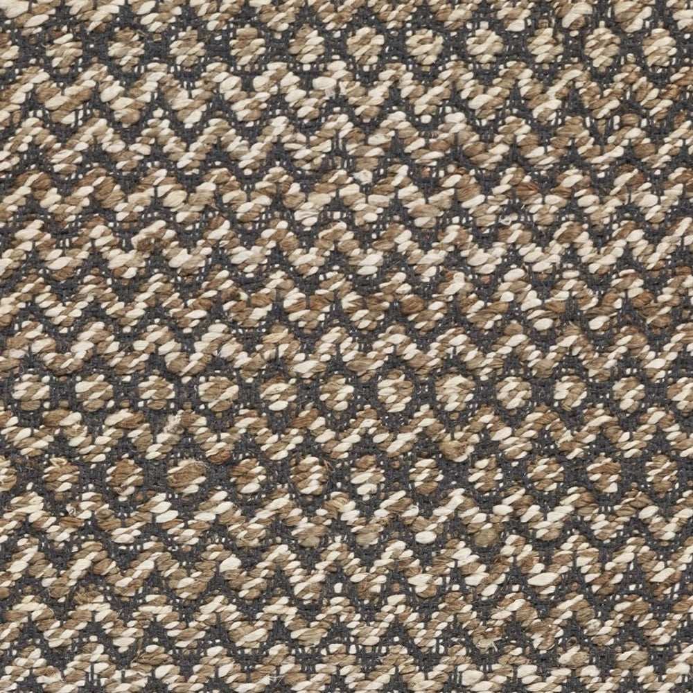 6' Natural and Gray Chevron Hand Woven Jute Runner Rug - Homeroots - Flyclothing LLC