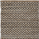 6' Natural and Gray Chevron Hand Woven Jute Runner Rug - Homeroots - Flyclothing LLC