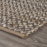 6' Natural and Gray Chevron Hand Woven Jute Runner Rug - Homeroots - Flyclothing LLC