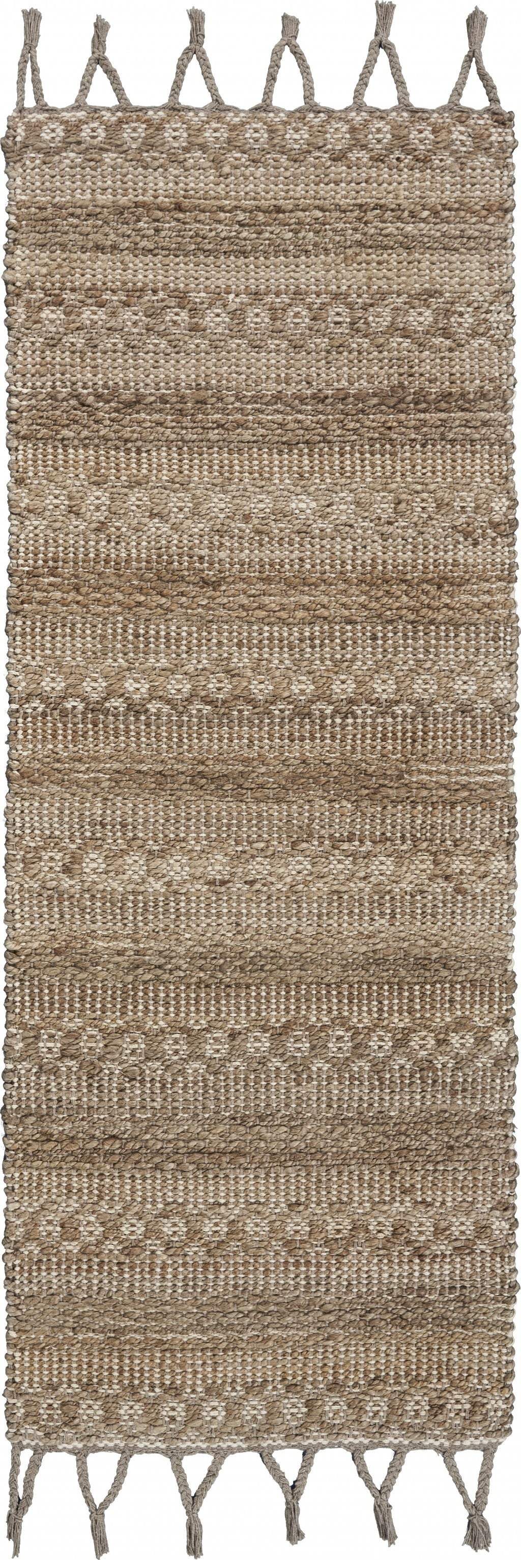 3' x 4' Tan Bohemian Tasseled Area Rug - Homeroots - Flyclothing LLC