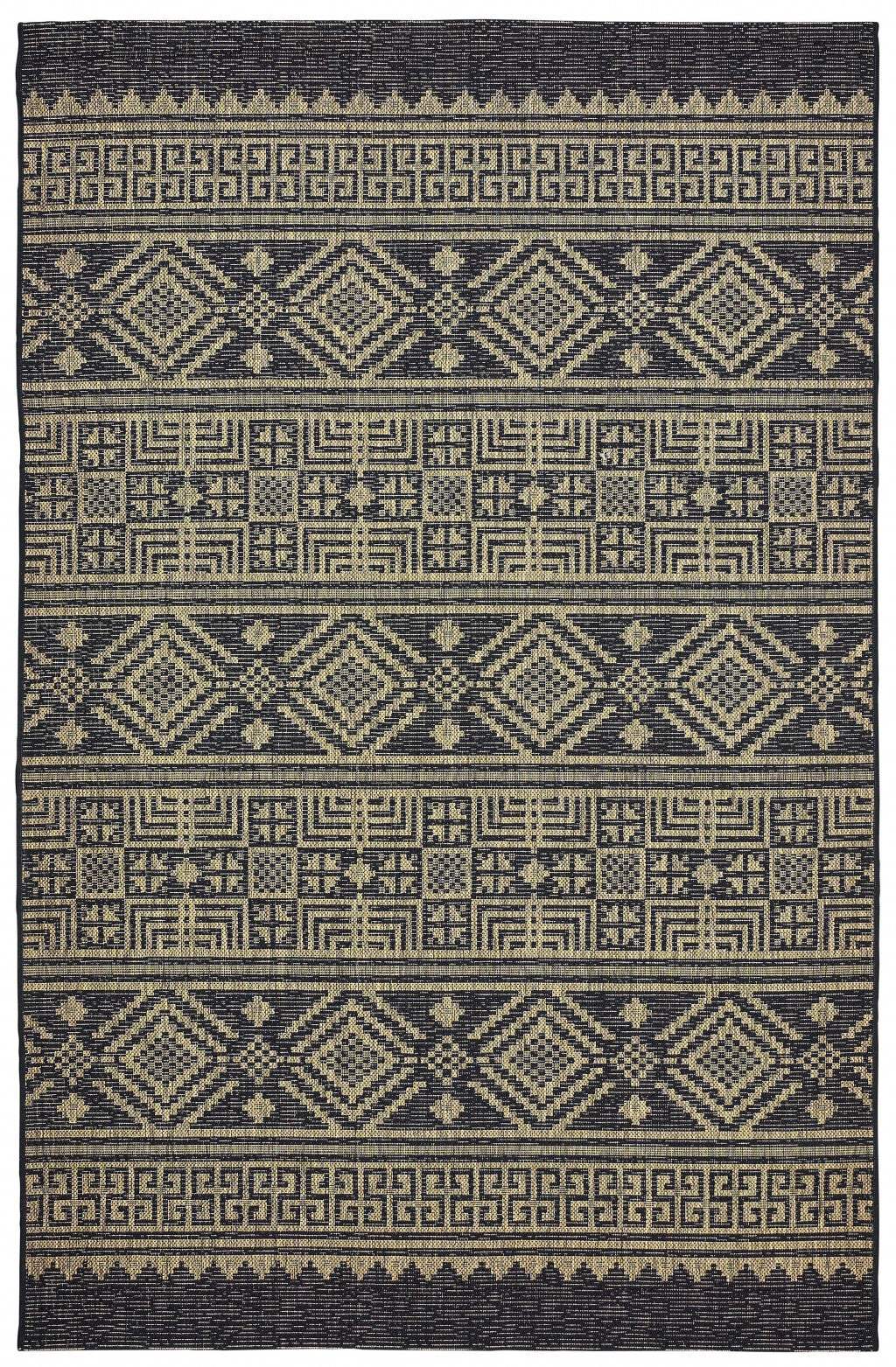 5' X 8' Brown And Black Indoor Outdoor Area Rug - Homeroots - Flyclothing LLC