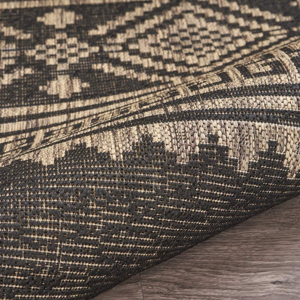 5' X 8' Brown And Black Indoor Outdoor Area Rug - Homeroots - Flyclothing LLC