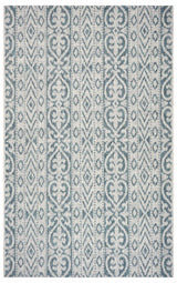 5' X 8' Blue And White Indoor Outdoor Area Rug - Homeroots - Flyclothing LLC
