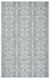 5' X 8' Blue And White Indoor Outdoor Area Rug