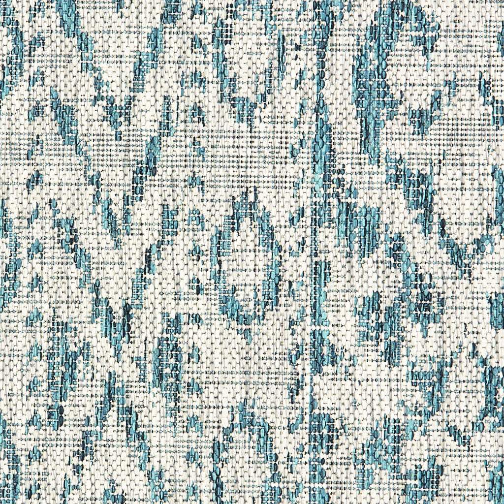 5' X 8' Blue And White Indoor Outdoor Area Rug - Homeroots - Flyclothing LLC