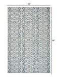 5' X 8' Blue And White Indoor Outdoor Area Rug - Homeroots - Flyclothing LLC