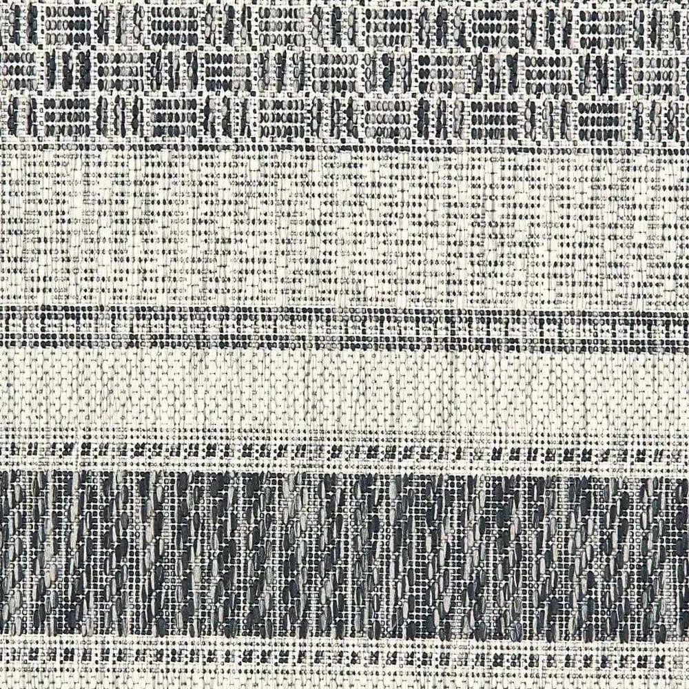 2' X 3' Gray And Black Indoor Outdoor Area Rug - Homeroots - Flyclothing LLC