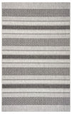 5' X 8' Gray And Black Indoor Outdoor Area Rug